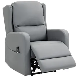 Homcom Relaxsessel Elektrisch 77 x 107 x 89 cm Grau mit Knetmassage und Fernbedienung