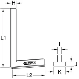 KS Tools Anschlagwinkel nach DIN 875/0, 300mm