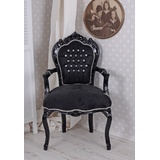 BAROCKSESSEL SESSEL ANTIK SCHWARZ ARMLEHNSTUHL STUHL BAROCK