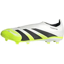 adidas Unisex Predator League Laceless Firm Multi Ground Football Boots Fußballschuhe, Cloud White/Core Black/Lucid Lemon, 48 2/3 EU