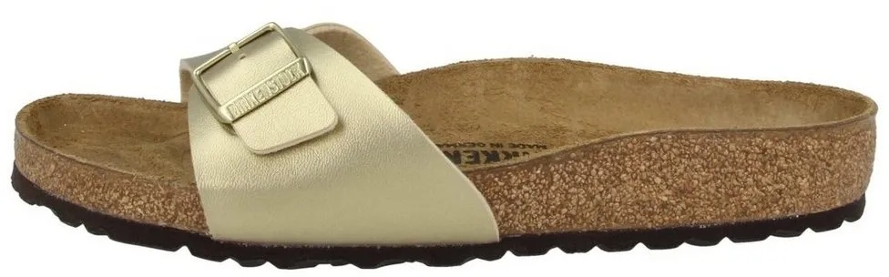 Birkenstock Madrid Birko-Flor normal Damen Pantolette goldfarben