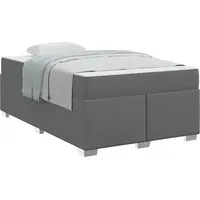 VidaXL Bettrahmen mit Matratze Dunkelgrau 120 x 200 cm