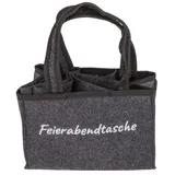 CBK-MS Filz Flaschentasche Feierabendtasche für 6 Bier Flaschen 0,33L Dosen Flaschenträger Männer Herren Handtasche
