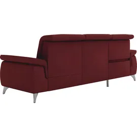 sit&more Ecksofa SIT & MORE "Astoria L-Form", rot (bordeaux), B:260cm H:91cm T:175cm, 100% Polyester, Sofas, Ecksofa, wahlweise mit motorischer Relaxfunktion