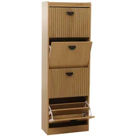 MCW Schuhschrank O39 148 x 50 x 24 cm natur / braun