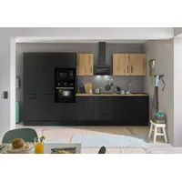 BASIC by Balculina Küchenzeile Turin 360 cm schwarz