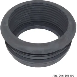 LE SANITAIRE Rillengummi DN 70 - Schwarz