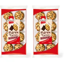 Schulte Feingebäck Bärentatzen 150 g Mürbegebäck mit Zartbitterschokolade Klassisches Gebäck zu Kaffee und Tee