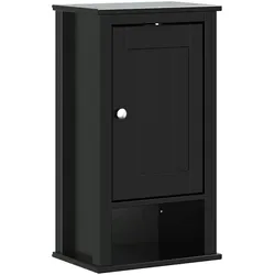 vidaXL Bad-Wandschrank BERG Schwarz 40x27x71,5 cm Massivholz Kiefer