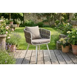 KAWOLA LUSHA Gartenstuhl 62 x 62 x 78 cm grau 1 St.