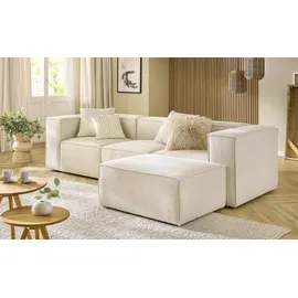 Sofa.de Hocker Trillo 73 x 48 x 96 cm Beige/Grün