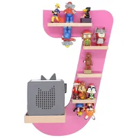 Boarti Wandregal Holz Regal Buchstabe J für Toniebox Tonies Figuren rosa