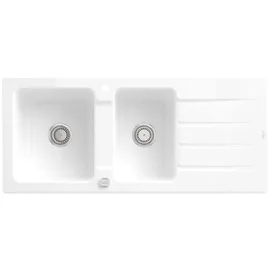 Villeroy & Boch Architectura 80 rechts Einbauspüle keramik weiß Excenterbetätigung 1160 x 510 mm