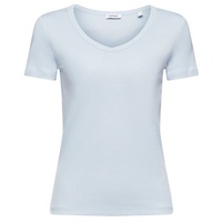 Esprit Baumwoll-T-Shirt mit V-Ausschnitt LIGHT BLUE XXL