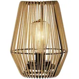 Kaemingk LED Tischlampe Kunststoff Ø 17,5 x H 23 cm Solarbetrieben Beige/Schwarz