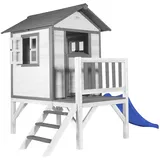 Axi Spielhaus Lodge XL Klassisch Weiß Rutsche Blau