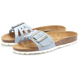 ELBSAND Sandale, Mule, offener Schuh, Sommerschuhe, Lederpantolette hellblau Größe 44 - Hellblau - 44