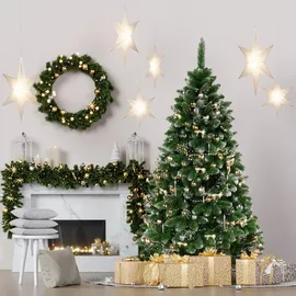 QLS Künstlicher Weihnachtsbaum Tannenbaum Ständer Christbaum Kiefer NK9 250 cm 7614 - Grün