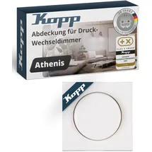 Heinrich Kopp GmbH Kopp Dimmer Abdeckung Athenis, Schutzart IP20, Drehknopf, in Reinweiß, - Anthrazit