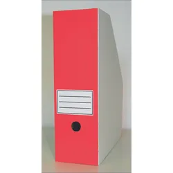Top-Print Archiv-Stehsammler Wellpappe weiß/rot , DIN A4