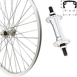 Roland Vorderrad 24, silber, Kastentyp, Aluminiumfelge und -nabe - Silber