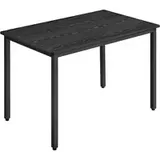 VASAGLE Esstisch 70 x 110 x 77 cm ebenholzschwarz-mattschwarz