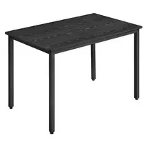 VASAGLE Esstisch 70 x 110 x 77 cm ebenholzschwarz-mattschwarz