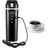 24V/12V Auto-Wasserkocher, Reise-Elektro-Heizbecher, 500ml Auto-Wasserkocher und Kaffeetasse, Elektrofahrzeug-Heizwasserbecher mit