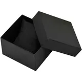 OSALADI Uhrenbox und Praktischem Stauraum Schwarze aus Papier und Vliesstoff Elegante mit Einzelner Uhrenaufbewahrung für Armband und Uhr