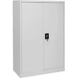 HHG - Aktenschrank 731, Stahlschrank Büroschrank Schrank, 2 Türen abschließbar Metall 140x90x40cm grau