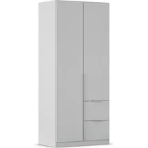Rauch Drehtürenschrank »Kleiderschrank Schrank Garderobe AGORDO mit Dekor- oder Hochglanzfront«, (in zwei Griff-Farben mit Dekor- oder Hochglanzfront), mit Außenschubkästen, in 6 Breiten und 2 Höhen MADE IN GERMANY, grau