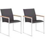 vidaXL Gartenstuhl 60 x 59 x 85 cm grau 2 St.