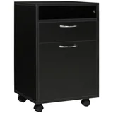 Homcom Rollcontainer, Aktenschrank, Bürocontainer mit Schublade, Büroschrank,
