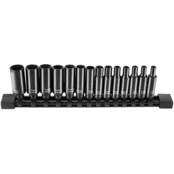 VEVOR Steckschlüsselsatz Set 14-teilig Muttern Entferner 6,35mm Antrieb Schwarz