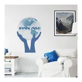 wall-art Wandtattoo »Pan American World Airways Welt«, (1 St.), selbstklebend, entfernbar, blau