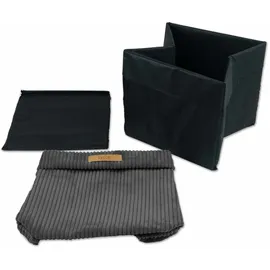 lycce Aufbewahrungskorb Faltbare Aufbewahrungsbox Cord 4P 33 x 33 x 31 cm grau
