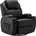 M MCombo Massagesessel 7020 Kunstleder 100 x 92 x 109 Schwarz mit Heizung drehbar