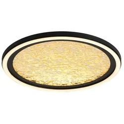 Licht-Erlebnisse Deckenlampe SYRALAN Schwarz Gold 21W LE120867