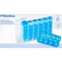 7 Tage PILLENBOX Pillendose Tablettenbox Medikamentenbox 3 Farben Pillen Dose Box 95 (Blau)