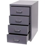 Mendler Boston Rollcontainer 48x28x41 cm dunkelgrau