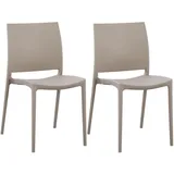 CLP Meton Gartensessel 42 x 42 x 81 cm grau 2 St.