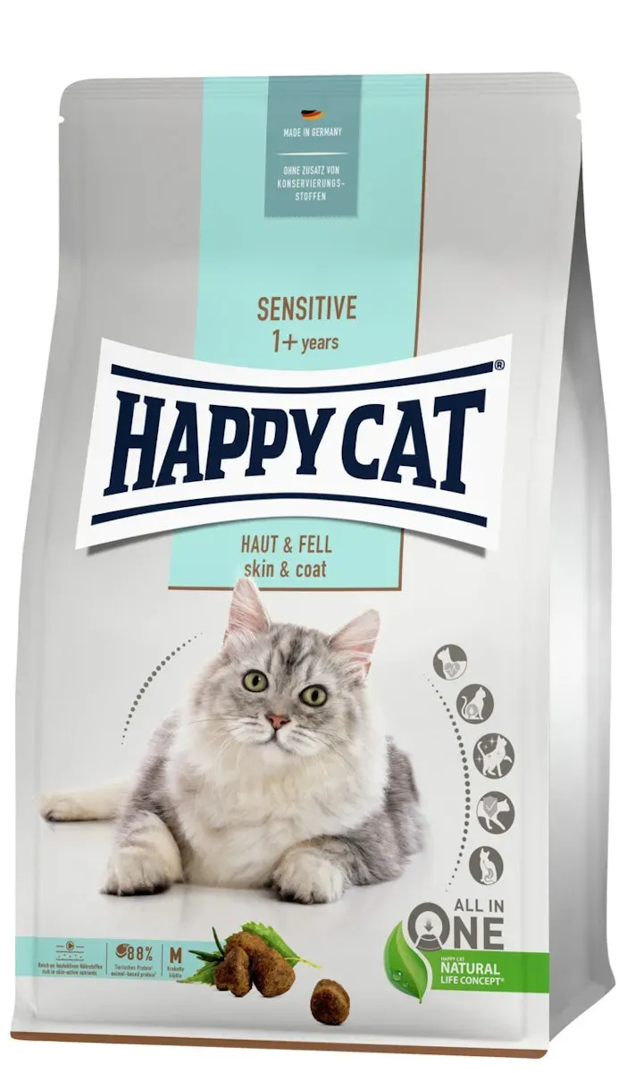 HAPPY CAT Supreme Sensitive Haut & Fell Katzentrockenfutter 1,3 Kilogramm