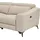 vente-unique Eckcouch Leder 5-Sitzer Beige