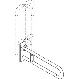Hewi Serie 801 50.110 99 Stützklappgriff drehbar reinweiß