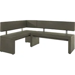 Eckbank HOME AFFAIRE "Charissa", grün (khakifarben (arizona 4421)), B:190cm H:90cm T:140cm, Massivholz, Holzwerkstoff, Sitzbänke, in 3 Größen, verschiedene Qualitäten