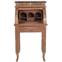 Schreibsekretär aus Teak Massivholz 100 cm hoch