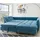 luma-home Ecksofa mit Schlaffunktion und Bettkasten 250x190 cm, Wellenfedern, Ottomane rechts, Mikrofaser Blau, / 17101