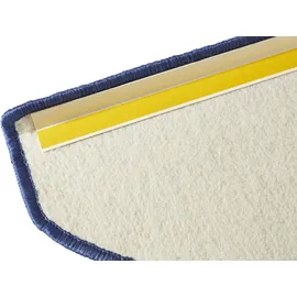 HANSE HOME »Fancy«, halbrund, 7 mm Höhe, 15 Stück, Treppenmatten, Selbstklebend, Stufenteppich, Treppenstufen blau ca. 23x65cm