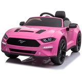 ES-Toys Kinder Elektroauto Ford Mustang EVA Reifen, Kunstledersitz, Scheinwerfer schwarz