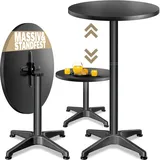 CASARIA Casaria® 2in1 Stehtisch Schwarz